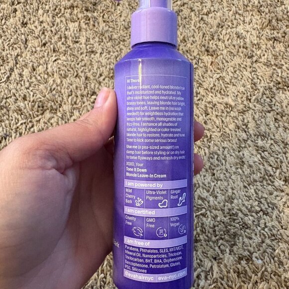 EVA NYC Tone it Down Blonde Leave in Cream - Never used - Picture 2 of 3